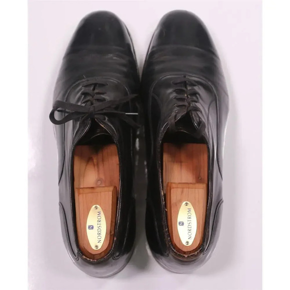 Cole-Haan Made in England Black Plain Toe Leather Dress Shoes US 11 D - Picture 5 of 11